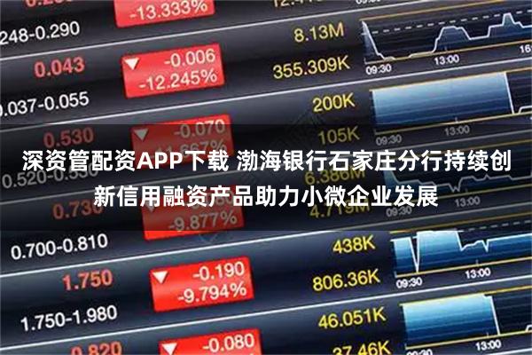 深资管配资APP下载 渤海银行石家庄分行持续创新信用融资产品助力小微企业发展